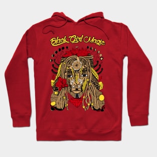 Red and Gold - Goddess of Dreams Black Girl Magic Hoodie